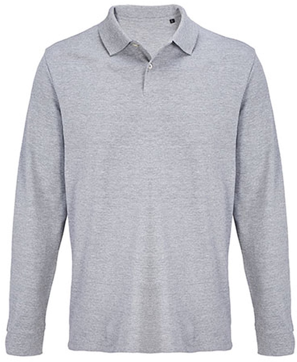 SOL'S Unisex Pacific Polo Shirt Longsleeve L04441 - Grey Melange - M