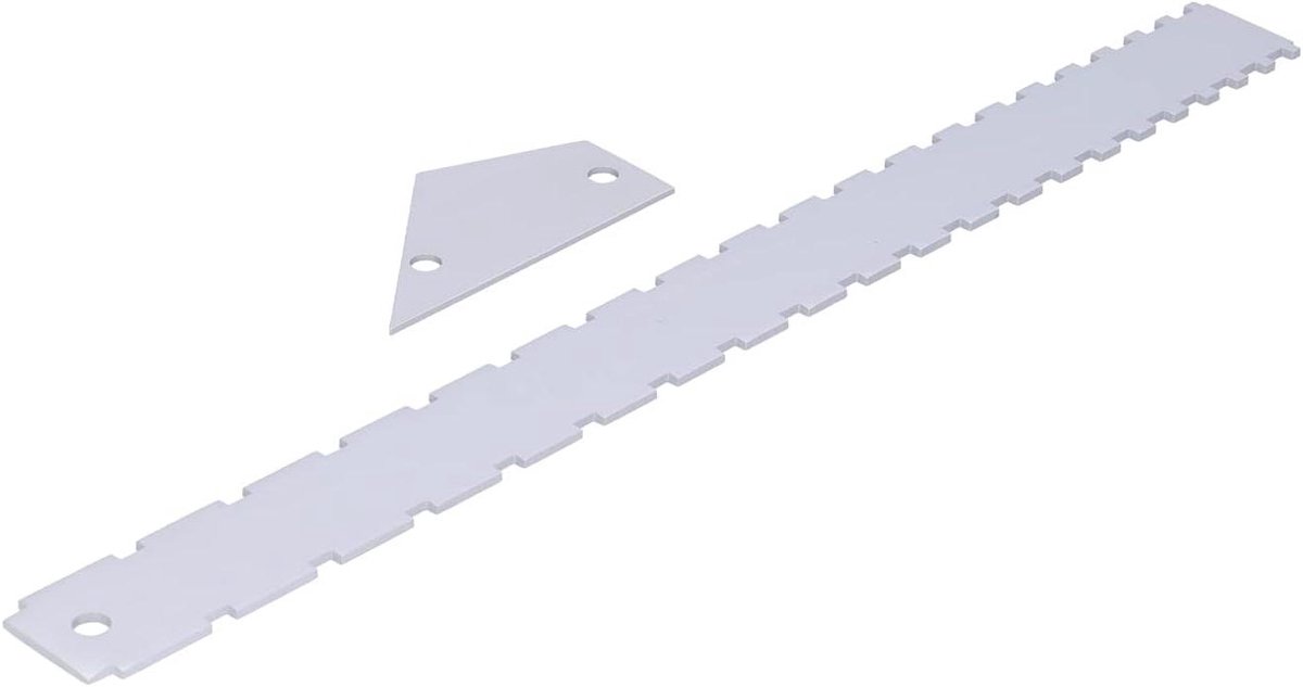 Gitaarmeetgereedschapset - Gitaar afstelset - Snaarafstelling meten - Duurzame aluminium liniaal - 42 cm halsliniaal - Zilver