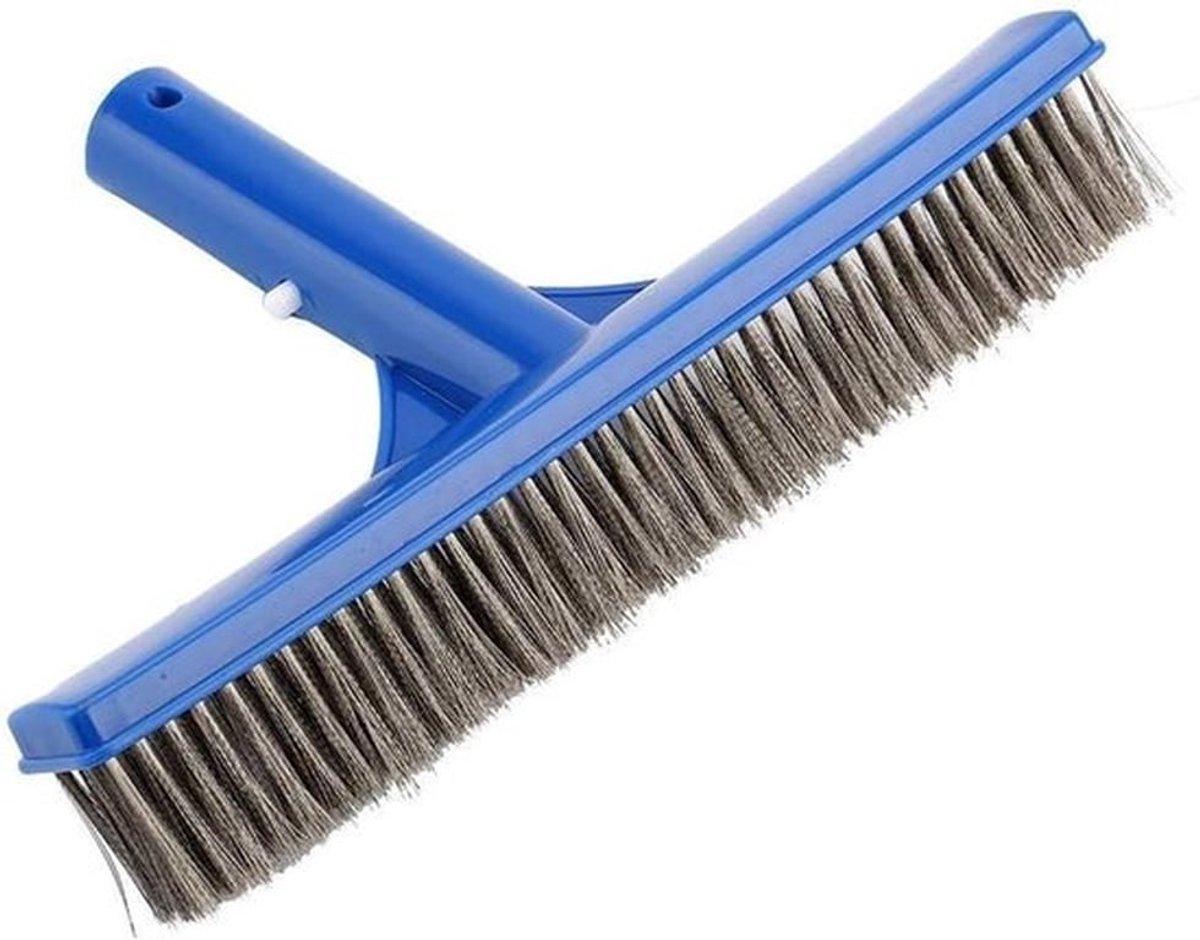 Roestvrijstalen Borstel voor Zwembaden, 10 inch, Ideaal voor het Schoonmaken van Wanden en Bodem van Vijvers, Spa's en Warmwaterbronnen