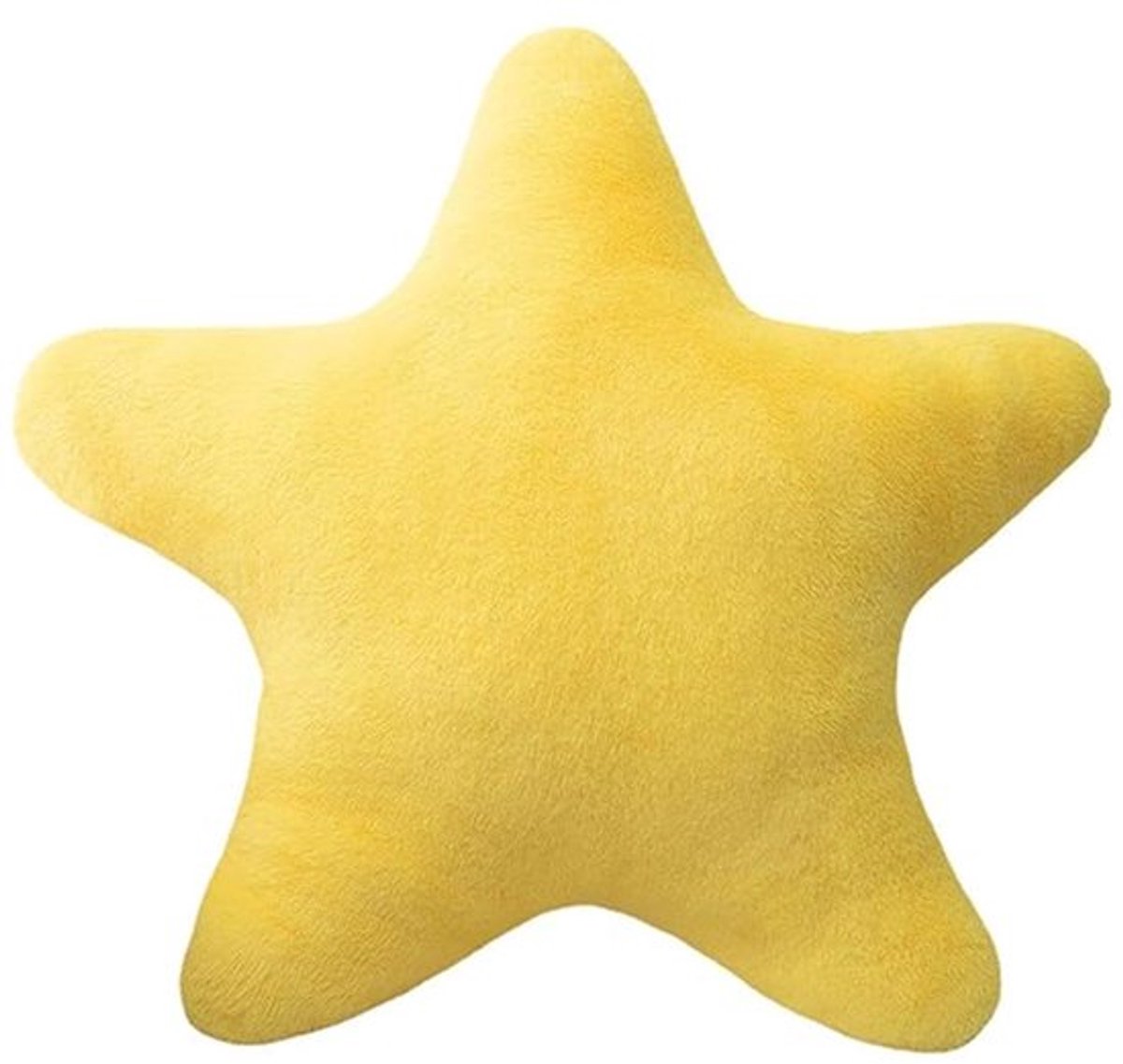 Zacht en fluffy decoratief kinder kussen in geel van 30 cm, ideaal voor jongens en meisjes voor extra comfort en vrolijke uitstraling in de kinderkamer