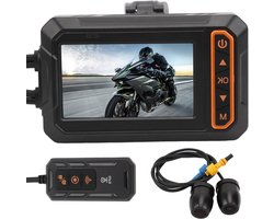 Motor Dashcam Dubbel - Motorfiets Recorder - Veilige Ritten Registreren - IP67 Waterdicht - 3 Inch IPS Scherm - Zwart