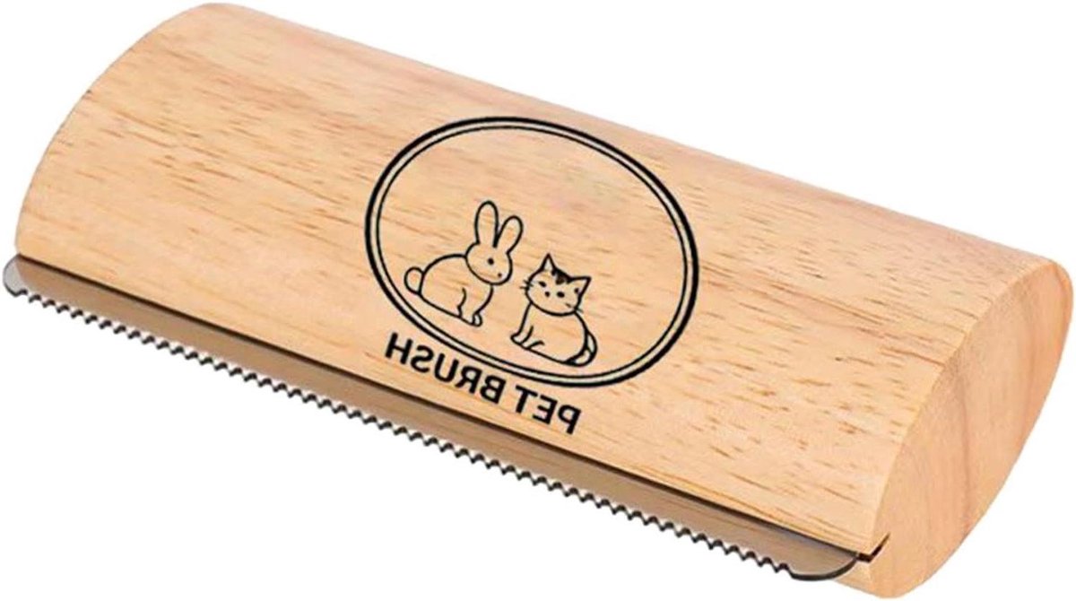 Hondenborstel Hout - Dierenborstel Kam - Vacht Verzorgen - Antislip Handgreep - 16.3 x 7.6 x 4.3 cm - Niet gespecificeerd