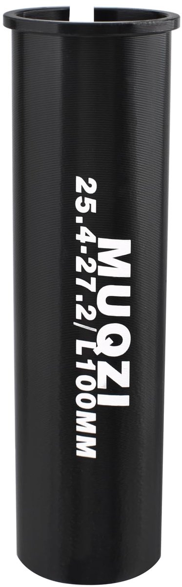 Fiets zadelpen van aluminium, lichtgewicht zadelbuis voor MTB en racefiets (Zwart, 28.6 I.D/31.8 O.D)