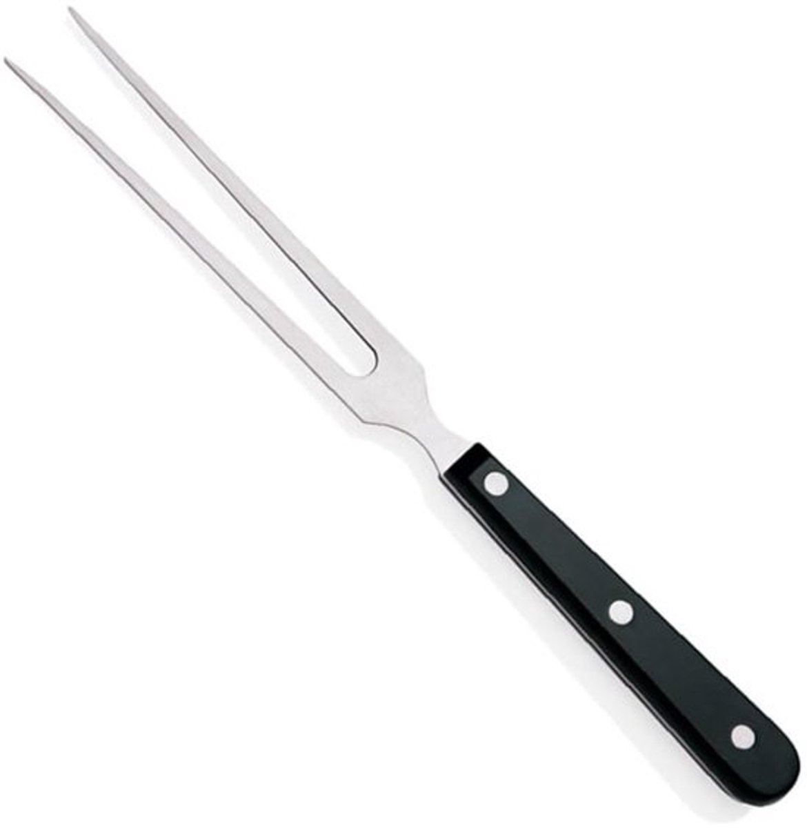 Serveervork Lichtgewicht - Vleesvork Roestvrij Staal - Grillvork met Lange Greep - Duurzaam Bakeliet - Compact en Eenvoudig te Vervoeren