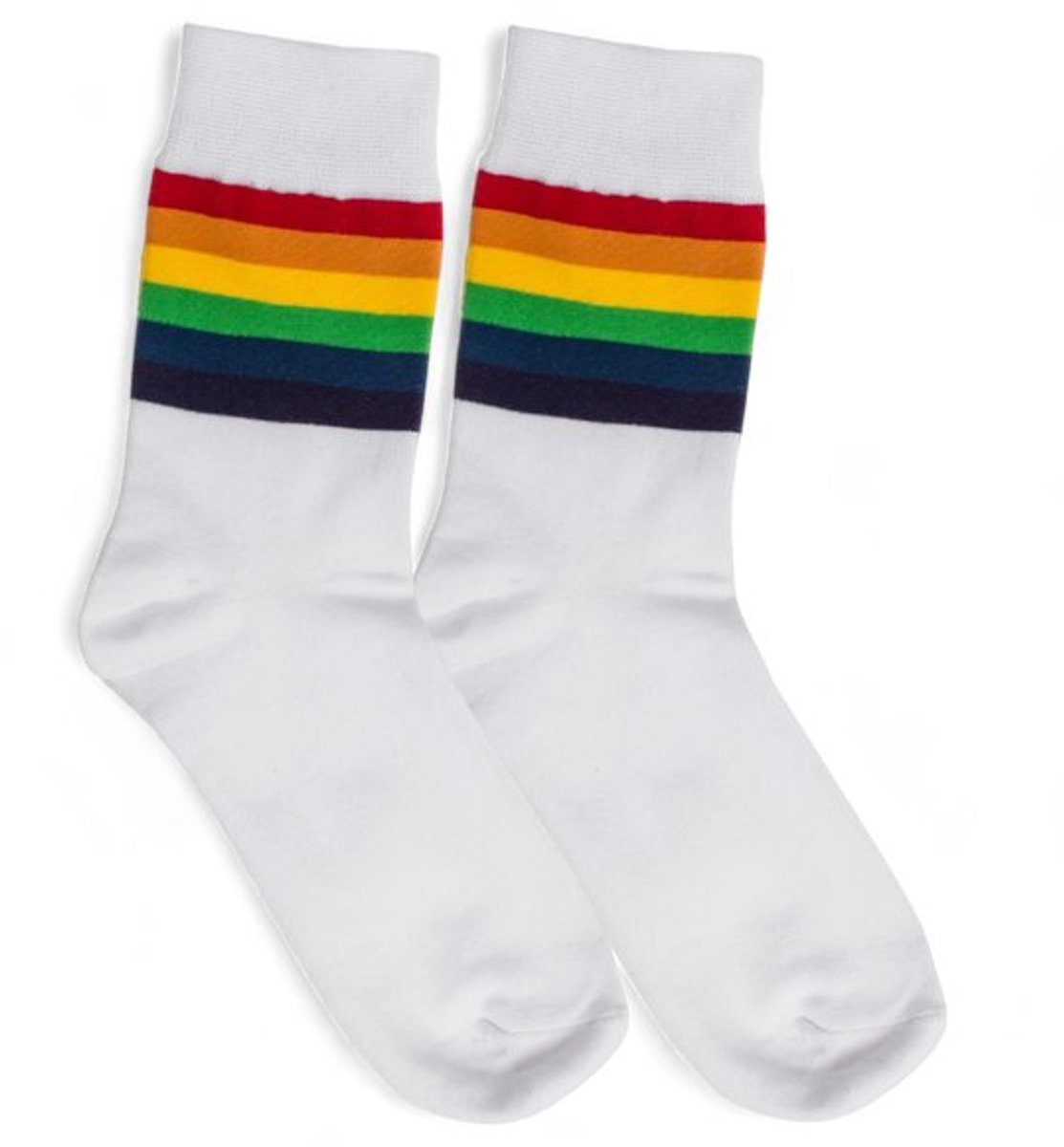 Sokken Heren/Dames - Kleurrijke Regenboogstrepen - Ademend - Duurzaam - Katoen/Polyester Mix - Comfortabel - Kleurensokken