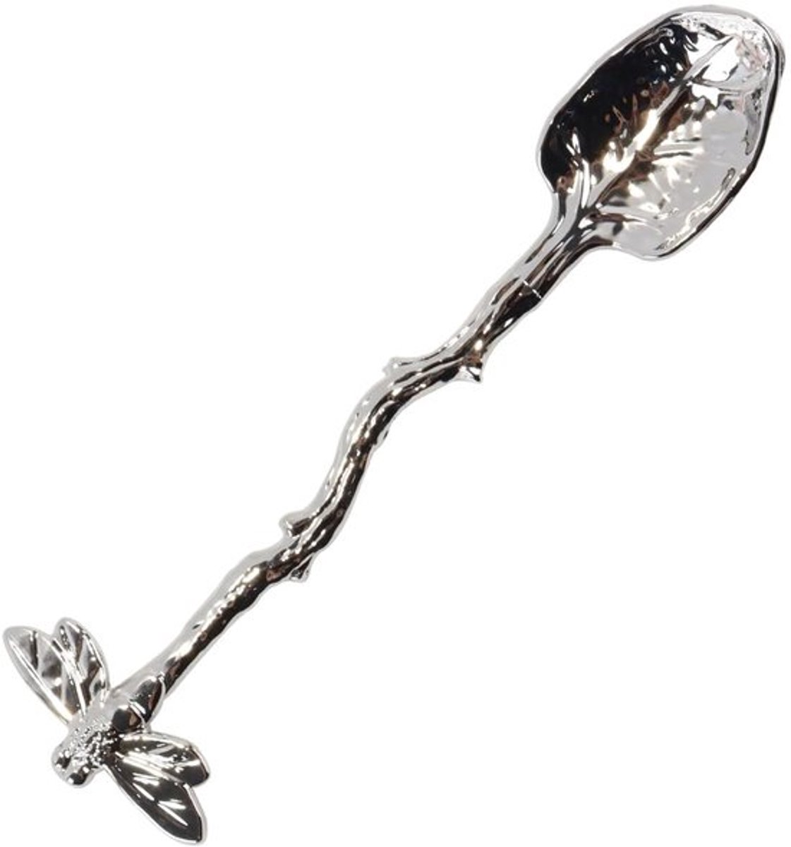 Lepel Zilver Retro Libelle - Lange Steel - Roestvrij Staal - Voor Thee/Koffie/Desserts - Elegant Ontwerp - Duurzaam Materiaal - Theelepel