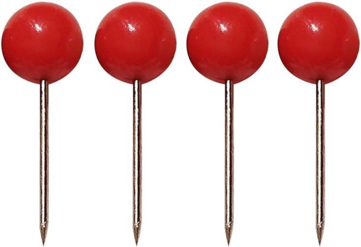 Ronde Punaises - Decoratieve Spelden - Kaarten Markeren - Transparant Kunststof - 500 stuks - Zwart