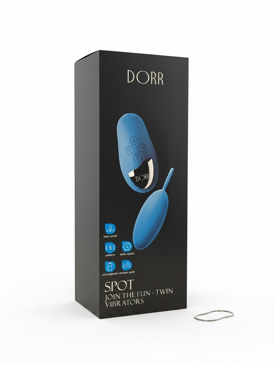 Dorr Spot Vibrerend Eitje plus Opleg Vibrator - Blauw