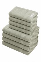 L&G - Badhanddoek - 8 Delig- 4 Handdoeken 50x100 cm & 4 Badhanddoeken 70x140 cm- 100% Katoen - Groene Handdoeken
