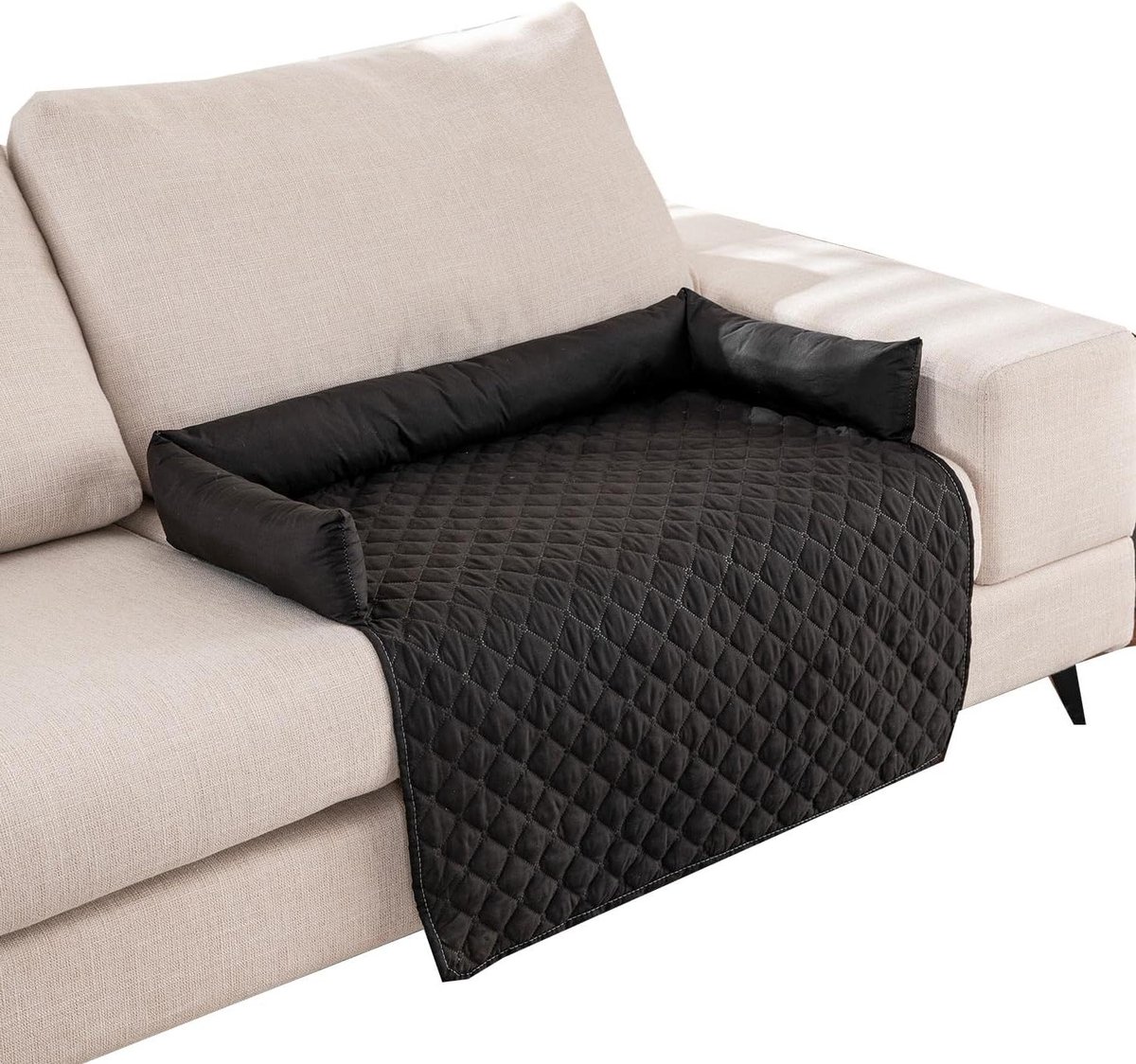 Honden slaapbank - Huisdier mat - Meubels beschermen - Waterdicht en antislip - 90 x 90 cm - Zwart
