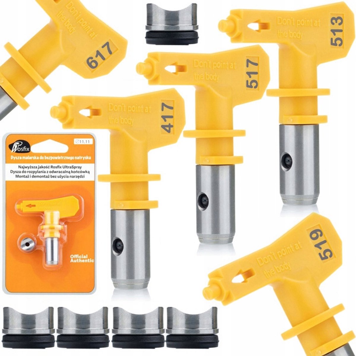 Rosfix Spuitmond Set Spray Model 513,517,519,417,617 - Afdichting Inclusief