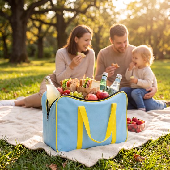 Koeltas 24L - Cooler Bag Lunch Tas - Geisoleerde Koelrugtas - Lichte Tas - Compacte Koeltas - Picknicktas Kinderen - Thermo Tas - Lunchtas Volwassenen - Koel Tas Dames en Heren - Thermotas - Koelrugzak Vakantie - Koeltassen - Blauw - Löwenthal van Löwenthal — afbeelding 5