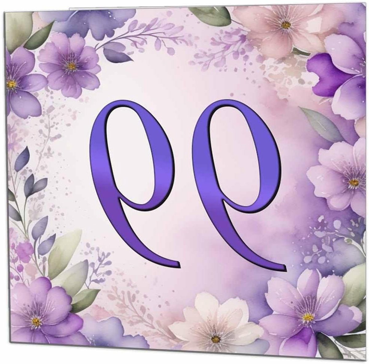 Verjaardagskaart Vrouwen - 99 Jaar Kaart - Speciale Dag Vieren - Luxe 350gsm Karton - 145 x 145mm - Paars Bloemen