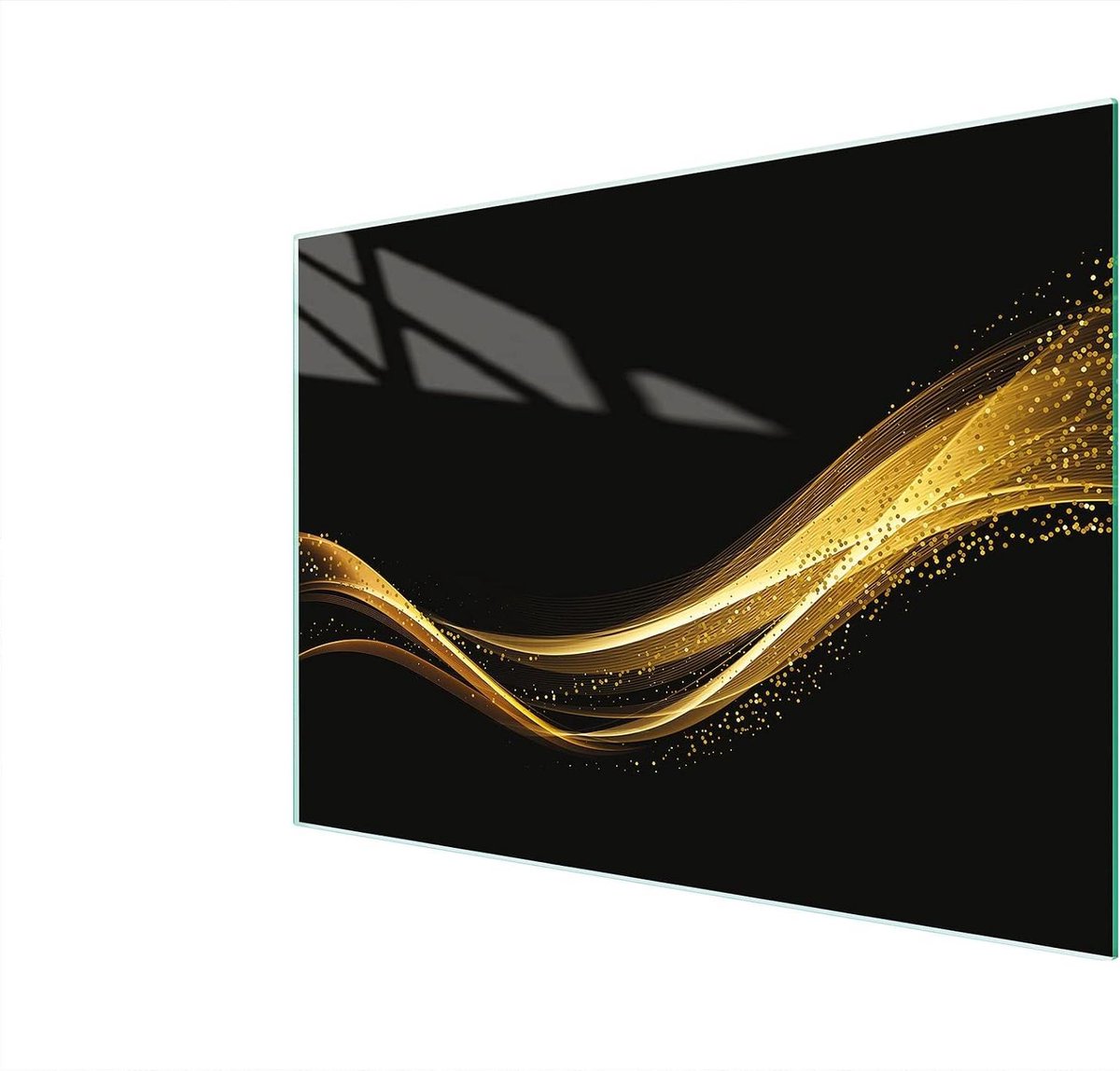 Snijplank Glas - Kookplaat Afdekplaat - Keuken Beschermen - Gehard Glas - 30 x 22 cm - Zwart