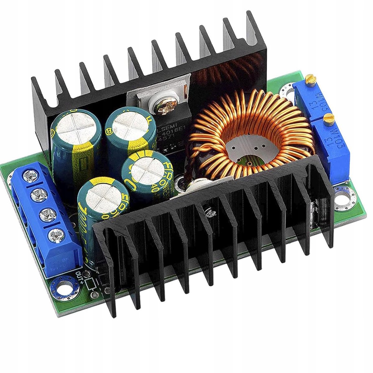 Rosfix DC-DC Step-Down Converter Module - CC CV 300W 20A - In 6–40V Uit 1,2–36V - Compact 60x53x28mm