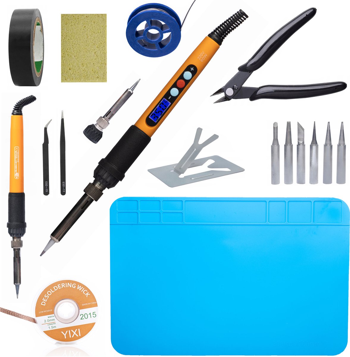 Rosfix Soldeerbout Set Electric S 19w1 Premium Edition - Soldeerbout 60W met LCD