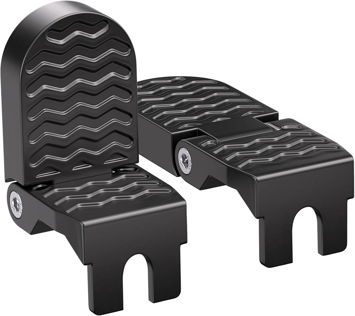 Bobypet - Fiets voetsteunen - U-vormige opvouwbare achterpedalen - 1 paar - 10 mm - Voor mountainbike, e-bike en racefiets - Opvouwbaar fietsaccessoire - Zwart