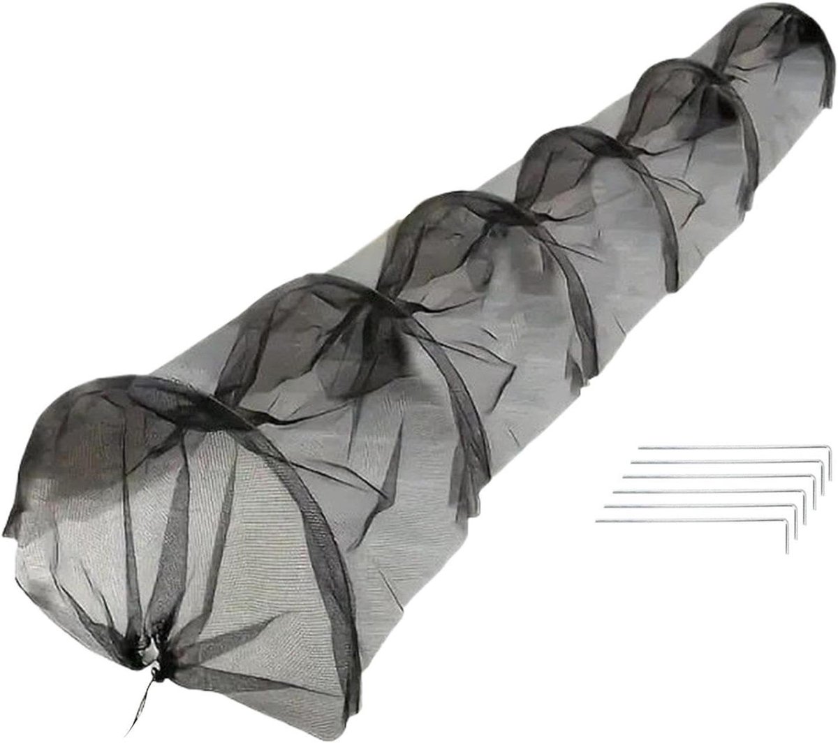 Drijvende Rijafdekking - Plantenbescherming Tunnel - Bescherming Tuinplanten - Fijnmazig Weerbestendig Gaas - 300x45x45 cm - Enkel kenmerk
