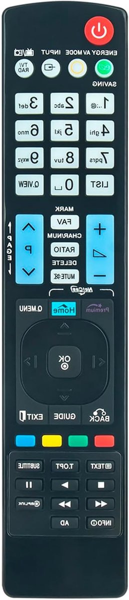 Afstandsbediening Vervanging - Universele Afstandsbediening - TV Bediening - Directe Compatibiliteit - 10 Meter Bereik - Zwart