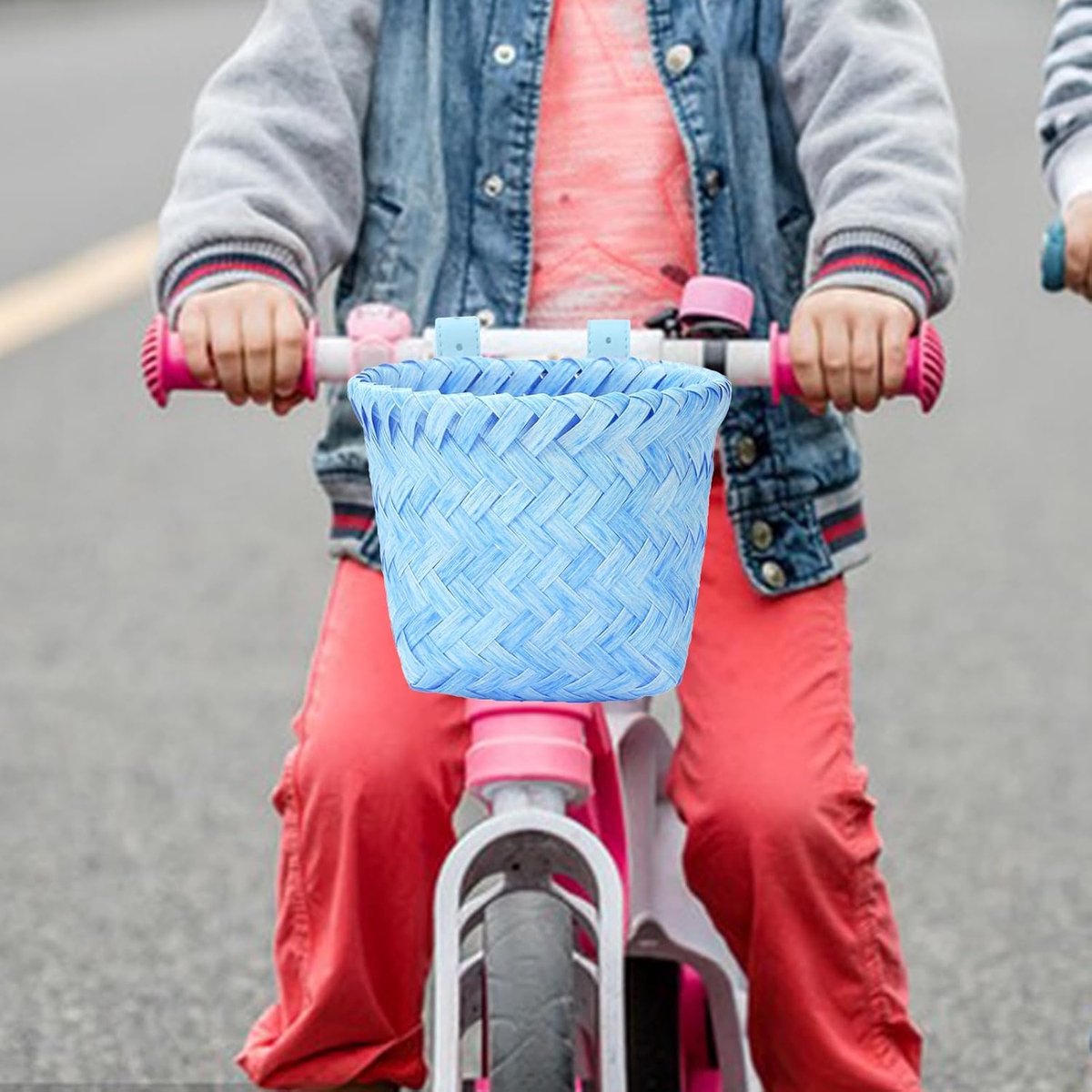 Kinder Fietsmand - Stuurrek Kinderen - Speelgoed Vervoeren - Dubbele Verstelbare Riemen - 18 x 15 x 15 cm - Blauw