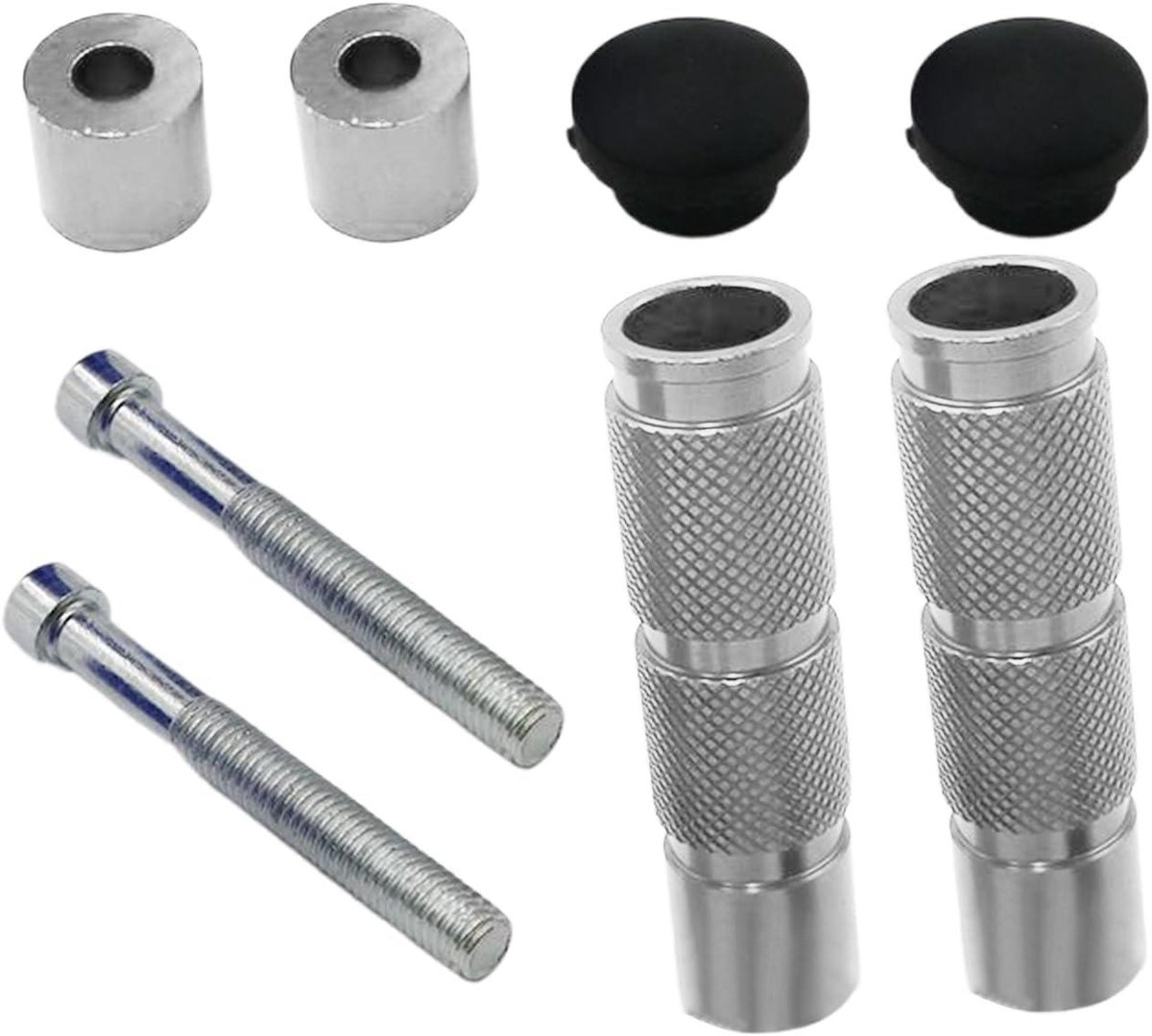 Motorfiets Voetsteunen - Motor Accessoires - Rijcomfort Verbeteren - Geoptimaliseerde Wrijving - 16 x 8 x 8 cm - Zilver