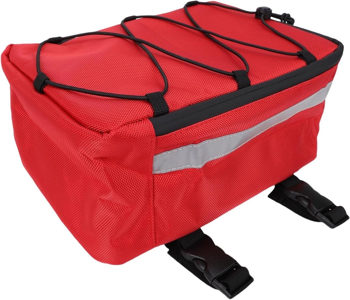 Bagagedragertas Fiets - Fietstas Waterdicht - Woon-werkverkeer Buiten - Reflecterend Ontwerp - 7 Liter Capaciteit - Rood
