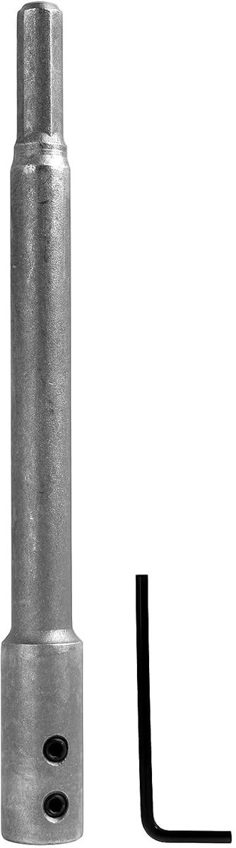 170 mm lange verlengstuk voor Forstner boren - koolstofstalen verlengas voor diepe boringen