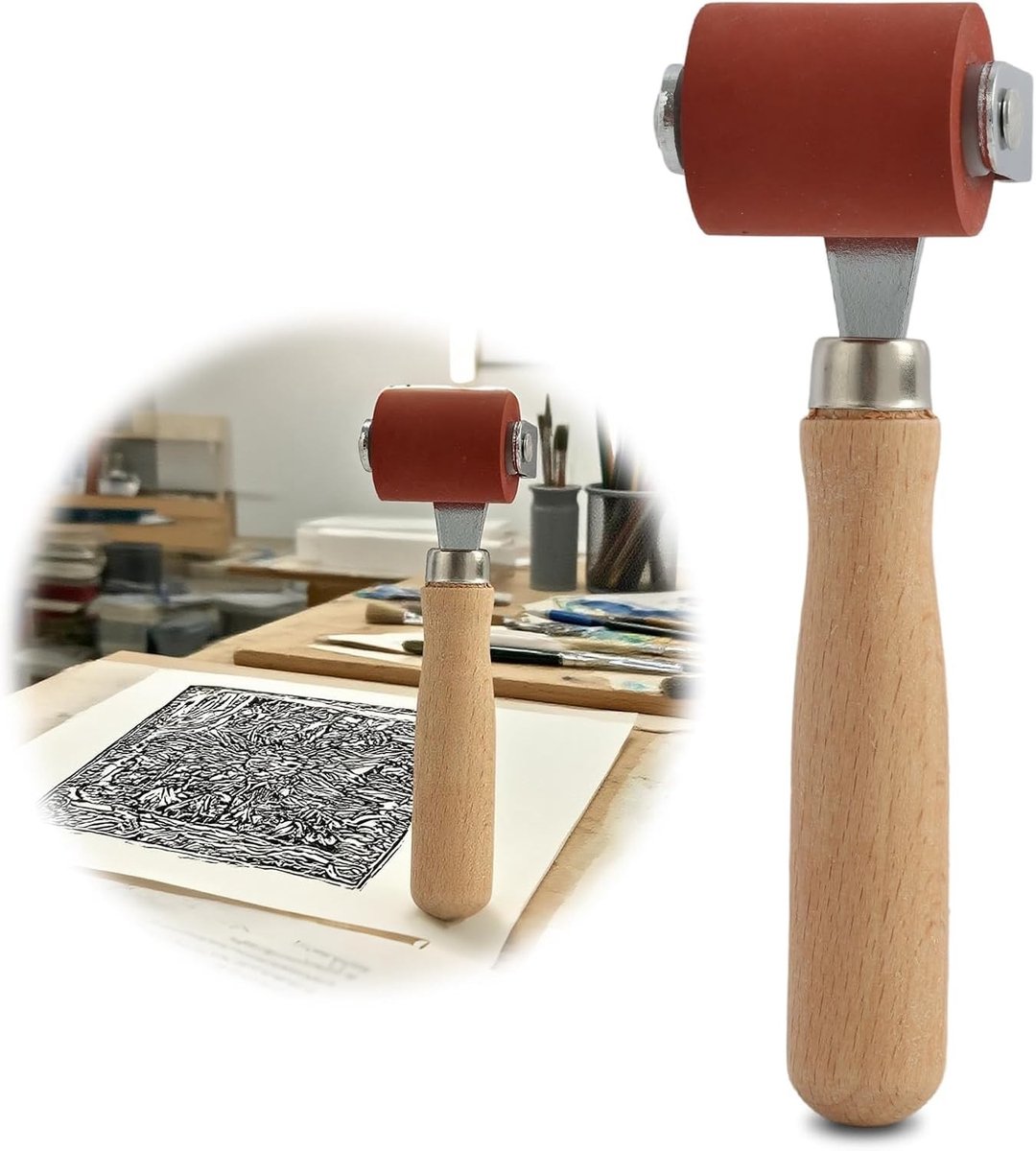 Siliconen Drukroller voor Lijm en Lassen, Hoge Temperatuur Weerstand, 40mm Diameter, Ideaal voor PVC, TPO en EPDM Toepassingen
