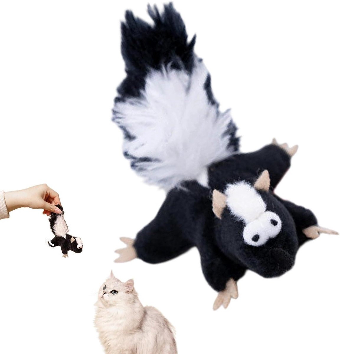Pluche Kattenspeeltje - Huisdier Puzzelspeelgoed - Interactief Spel - Met Ingebouwde Pieper - 26 cm - Enkel attribuut