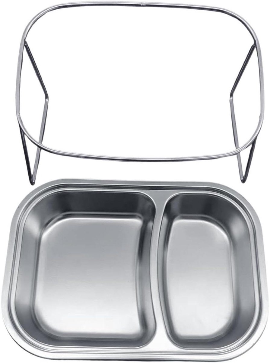 Verhoogde Kattenvoerbakken - Katten Voerbak - Comfortabel Eten - 15 Graden Kanteling - 215 x 155 x 105 cm - Zilver