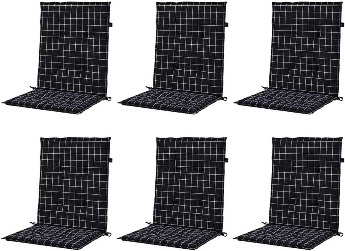 Stoelkussens Lage Rug - Buitenkussens Zitkussens - Comfortabel Zitten - Waterbestendige Stof - 100x50x4 cm - Zwart