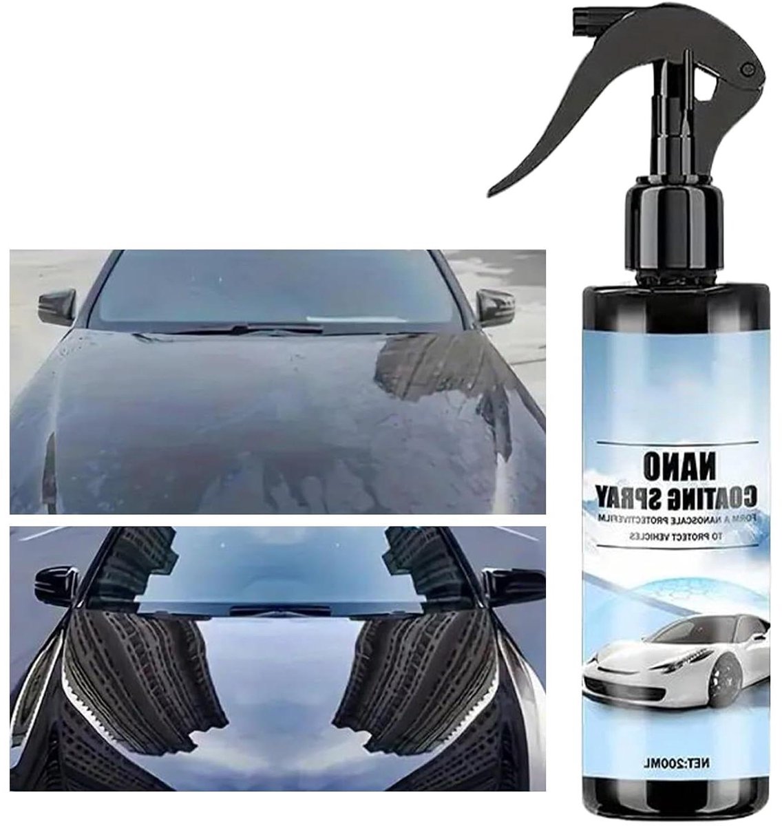 Autolakspray - Lakcoating Voertuig - Auto Onderhoud - Waterafstotende Coating - 100 ml - Transparant