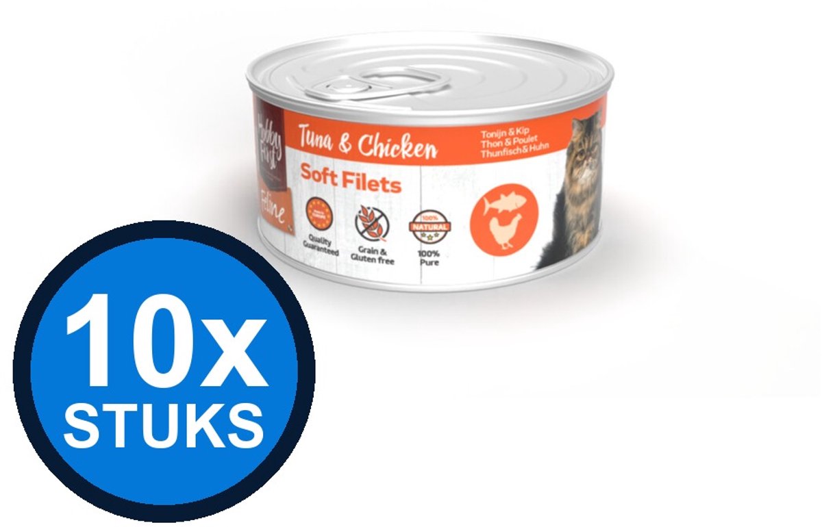 Hobby First Hobby First Feline blik soft filets tonijn&kip 70gr