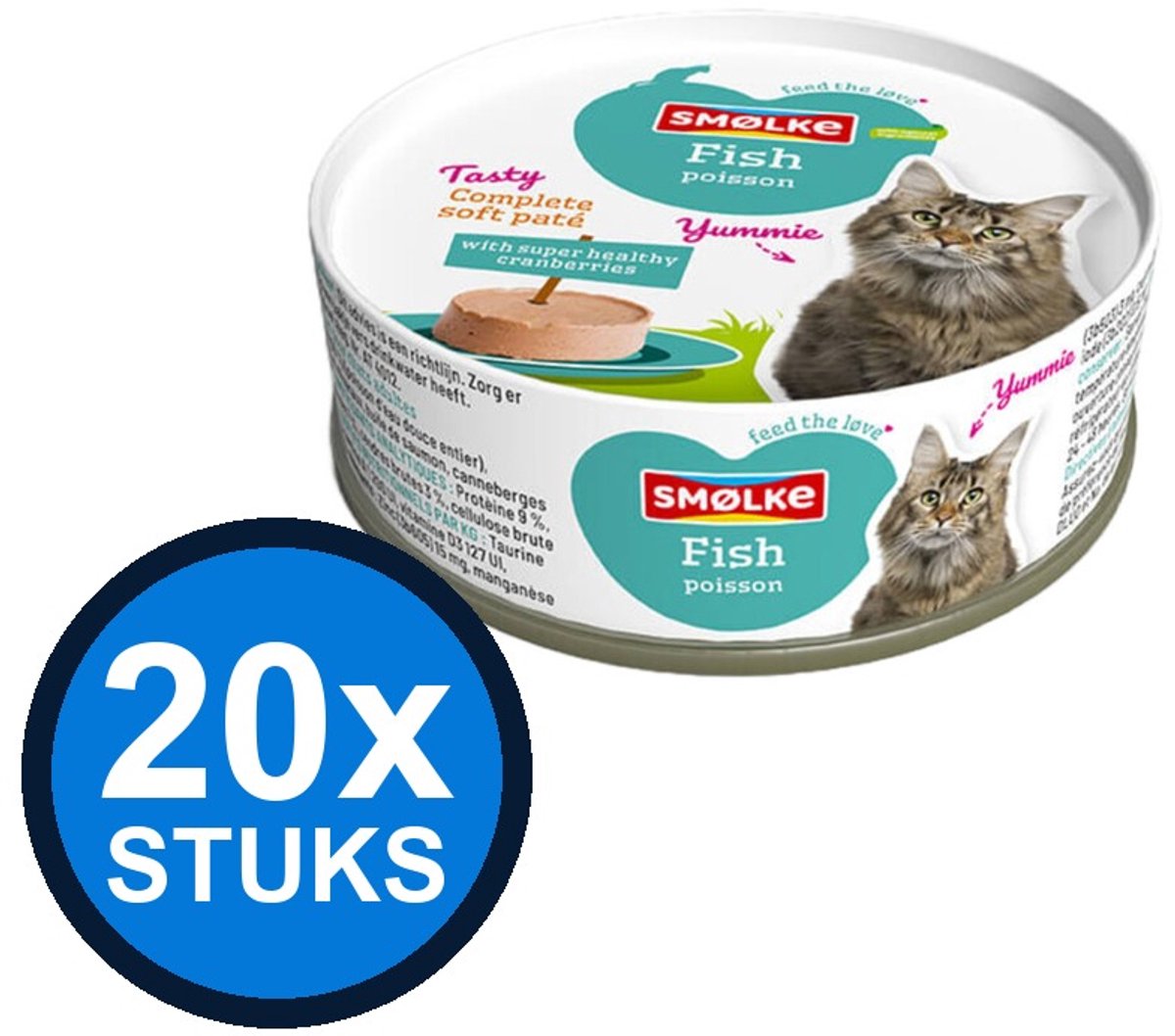 Smølke Smølke kat soft paté fish 80gr