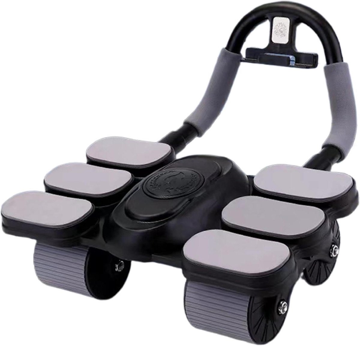 Buikspierwiel - Buikspierrol Fitnesswiel - Core Training - Automatische Terugslagfunctie - 28.8 cm - Zwart