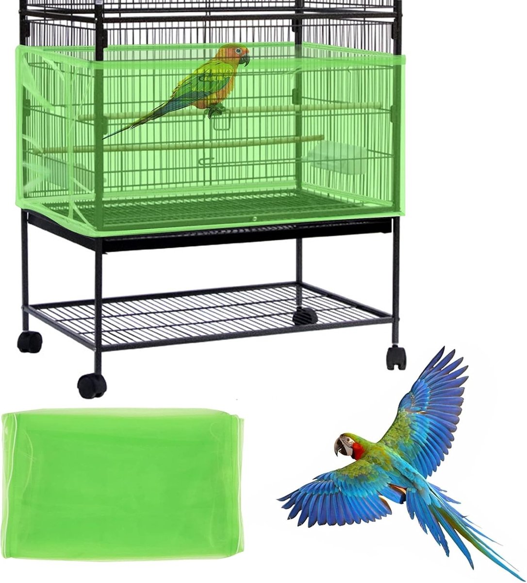 Verstelbare Vogelkooi Deksel voor Extra Grote Cages, Zadenopvang, en Voedselbescherming voor Kleine Dieren