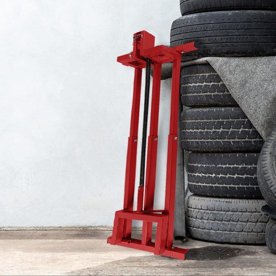 Grasmaaier Lift - Hefbrug Tractor - Onderhoud en Reiniging - 45 Graden Kantelbaar - Max 400 kg - Rood — afbeelding 2