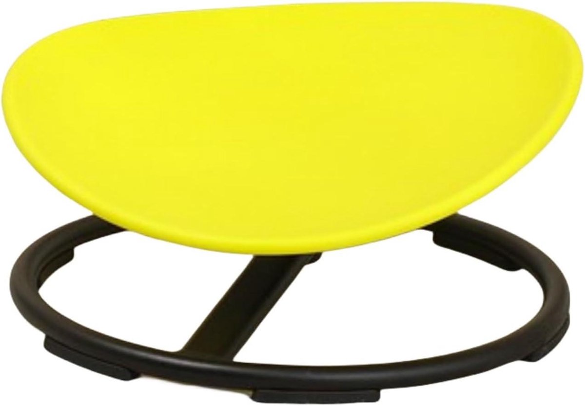 Roterende Stoel - Draaistoel Balansstoel - Sensorische Training - Soepele 360 Graden Rotatie - 22 inch x 22 inch - Geel
