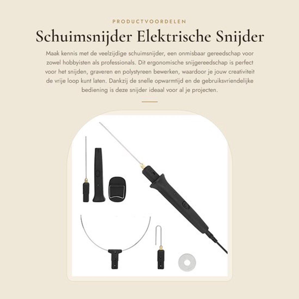 Schuimsnijder - Elektrische Snijder - Ergonomisch Snijgereedschap - EU-stekker - Hete Draadschuimsnijder - Geschikt voor Snijden en Grave...