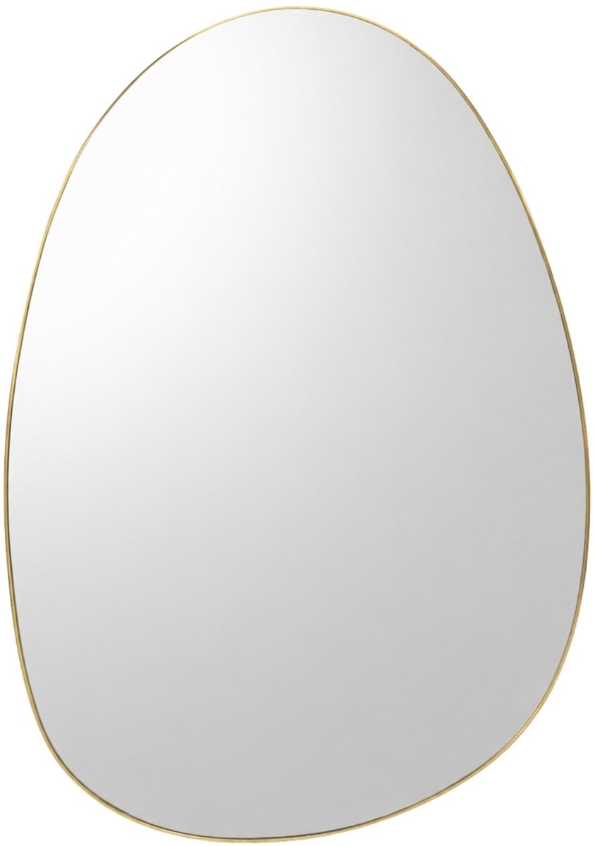 Decoratieve spiegel KALY 75 x 55 cm, asymmetrisch, gouden lijst