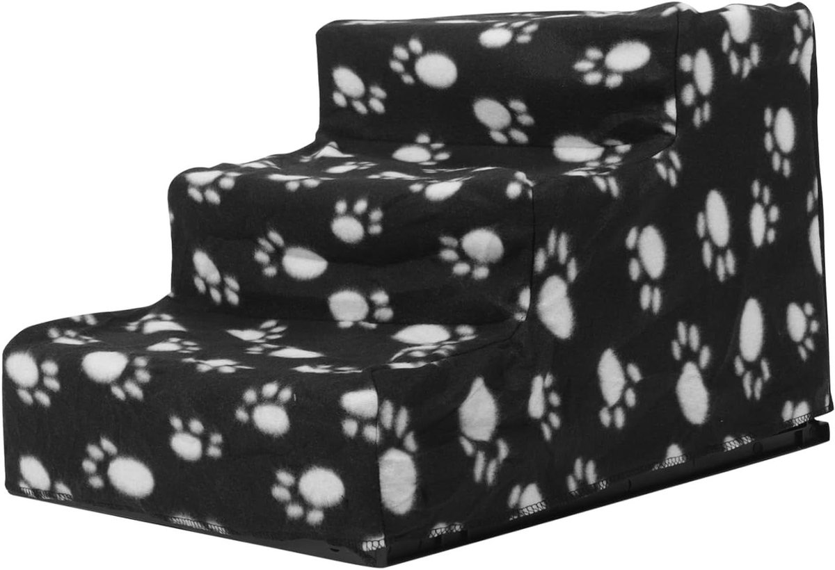 Huisdier Autoladder - Hondentrap Puppy Ladder - Huisdieren Hulp - Antislip Ontwerp - 30 x 35 x 30 cm - Zwart
