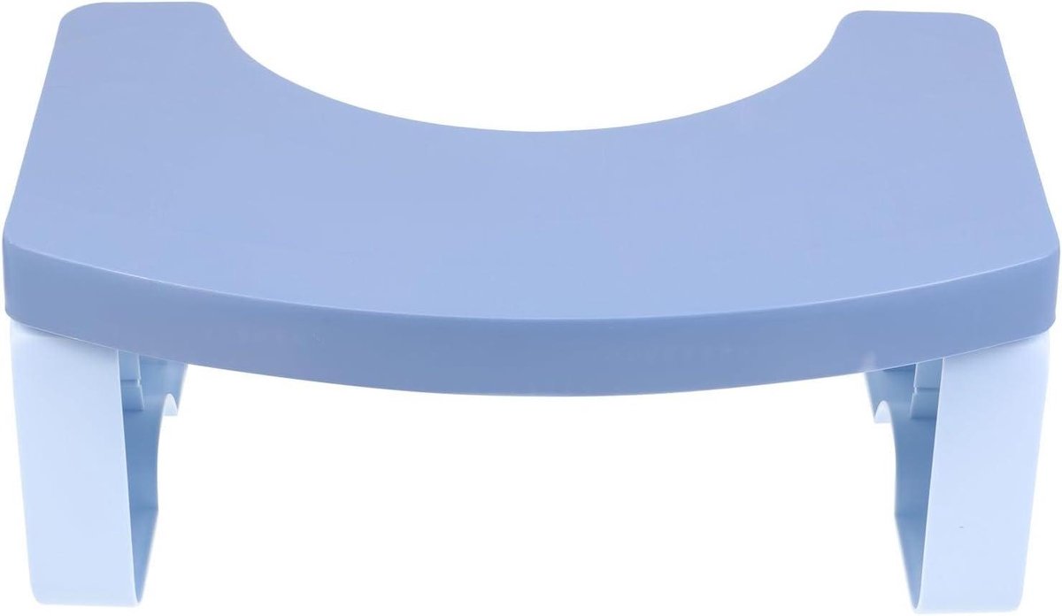 Toilet Krukje - Poepkrukje Badkamerkrukje - Gezonder Toiletbezoek - Antislip Ontwerp - 100x54x17cm - Blauw