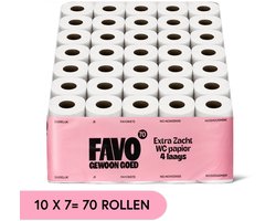 Favo Toiletpapier - 4-laags - 70 rollen - 160 vellen per rol - extra zacht & sterk wc-papier -…