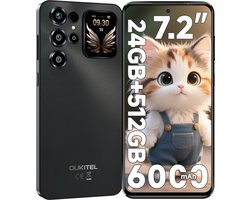 OUKITEL C68 Plus Mobiele Telefoon met 512 GB Opslag, 6000 mAh Accu, Android 15, Dubbel Beeldscherm