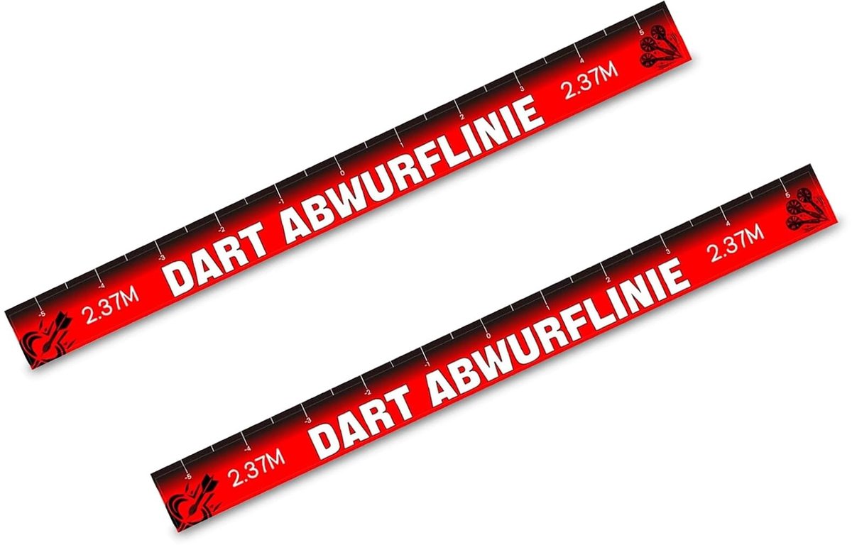 Dart afwerplijn stickers - 2 stuks 56 x 5 cm