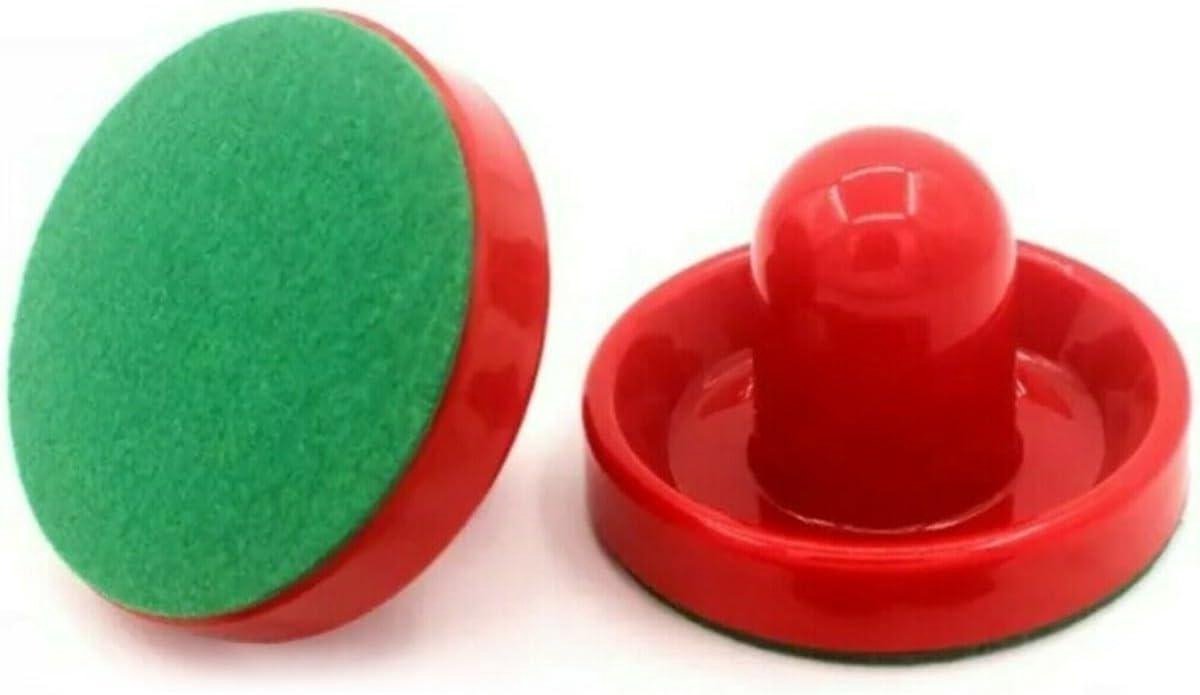 Airhockey Pushers - Tafelaccessoires - Spelplezier Vergroten - Vilt aan onderkant - 65mm - Rood