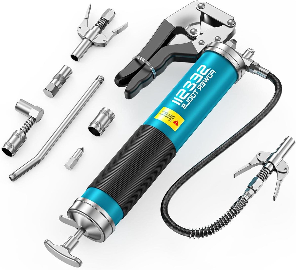Vetpers Set - Vetspuit Kit - Onderhoud Voertuigen - Inclusief Mondstuk - 152 kg - Zwart