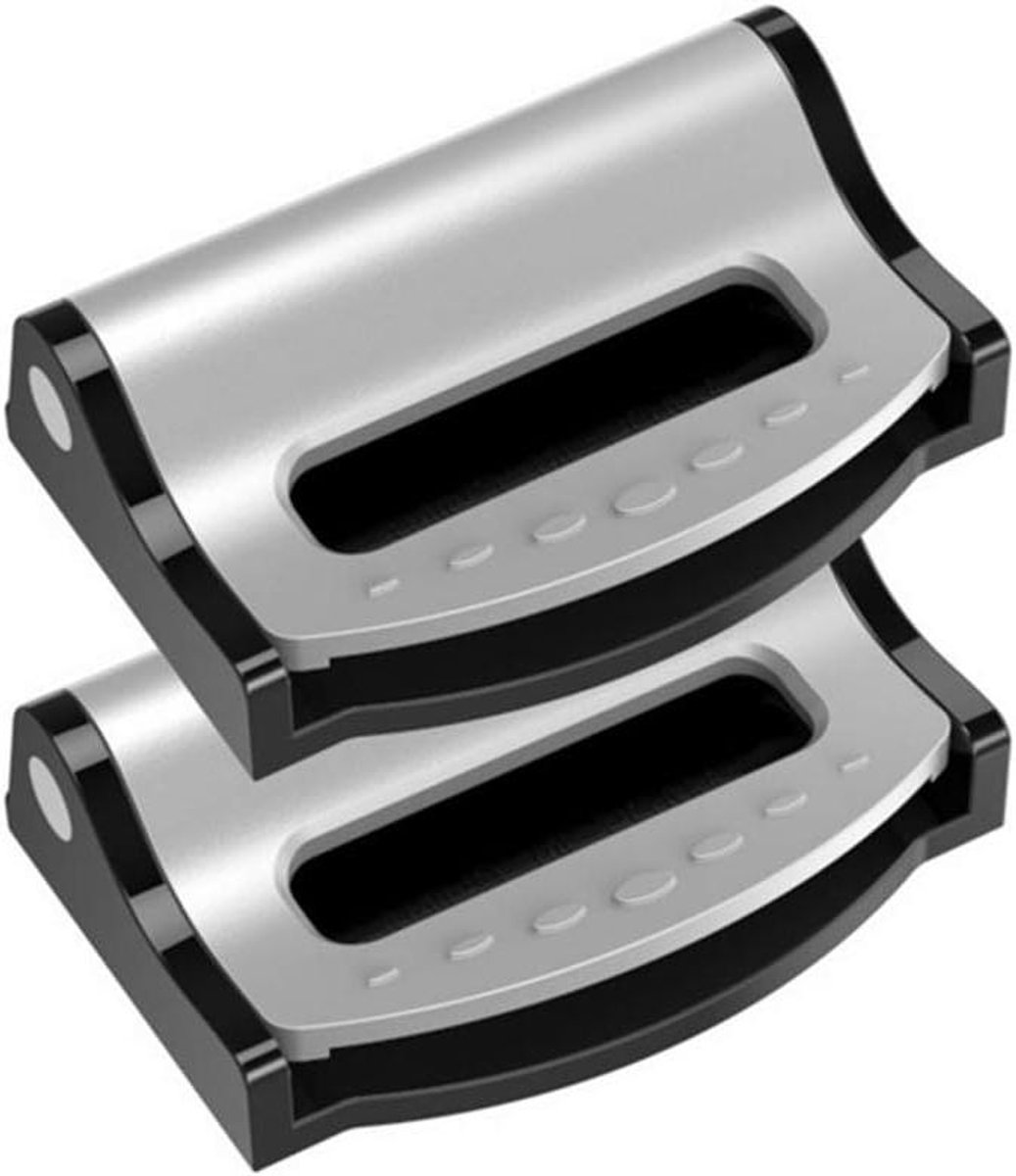 Autostoel Gordelversteller - Gordelclip Stopper - Comfortabel Rijden - Slijtage Voorkomen - Voor gordels tot 53 mm - Grijs