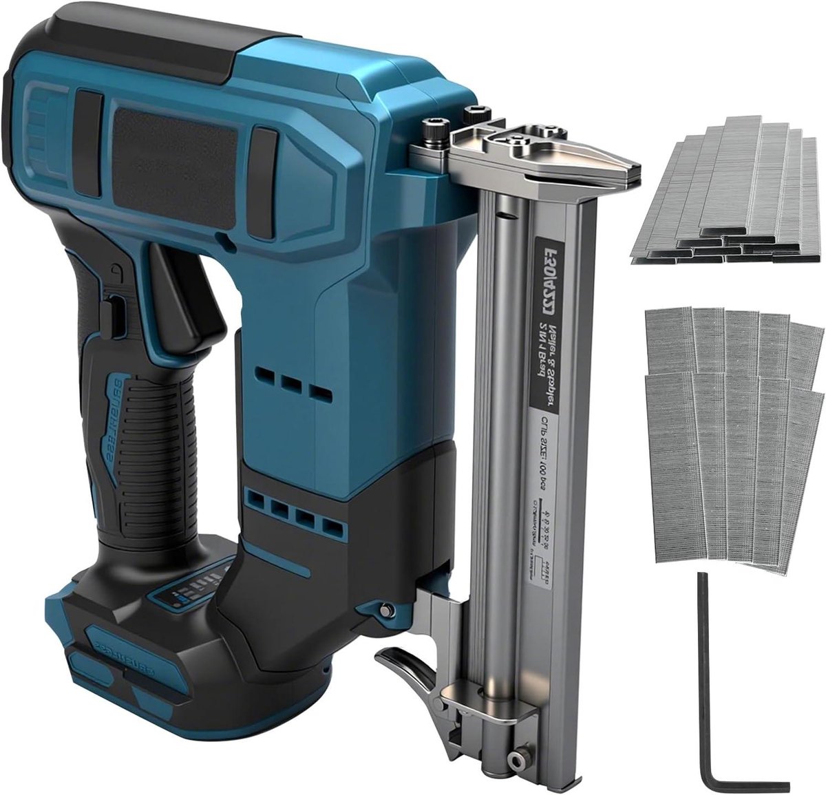 Accu Nagelpistool - Nietmachine Elektrisch - Doe-het-zelf Projecten - Borstelloze Motor - 2-in-1 Functie - Blauw