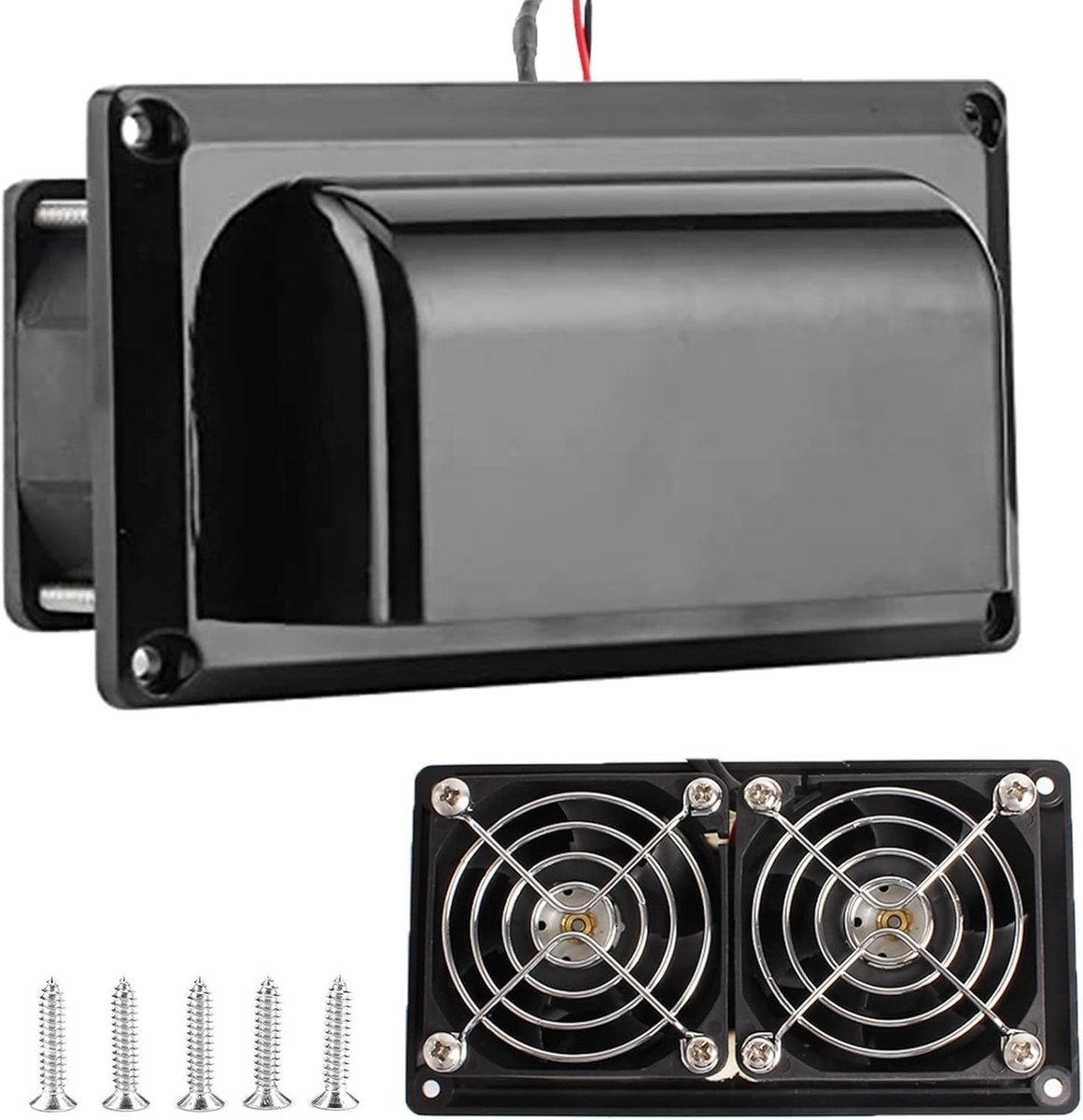Afvoerventilator - Zwart - 12 V - Hoogwaardig ABS - Voor Camper en Caravan